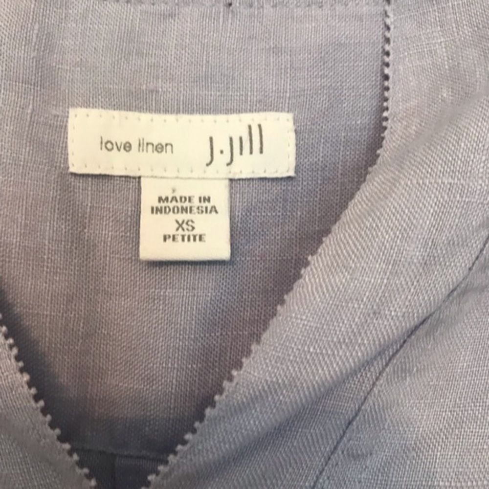 J JILL LOVE LINEN XSP Lilac Lavender Shift Dress - Picture 2 of 9